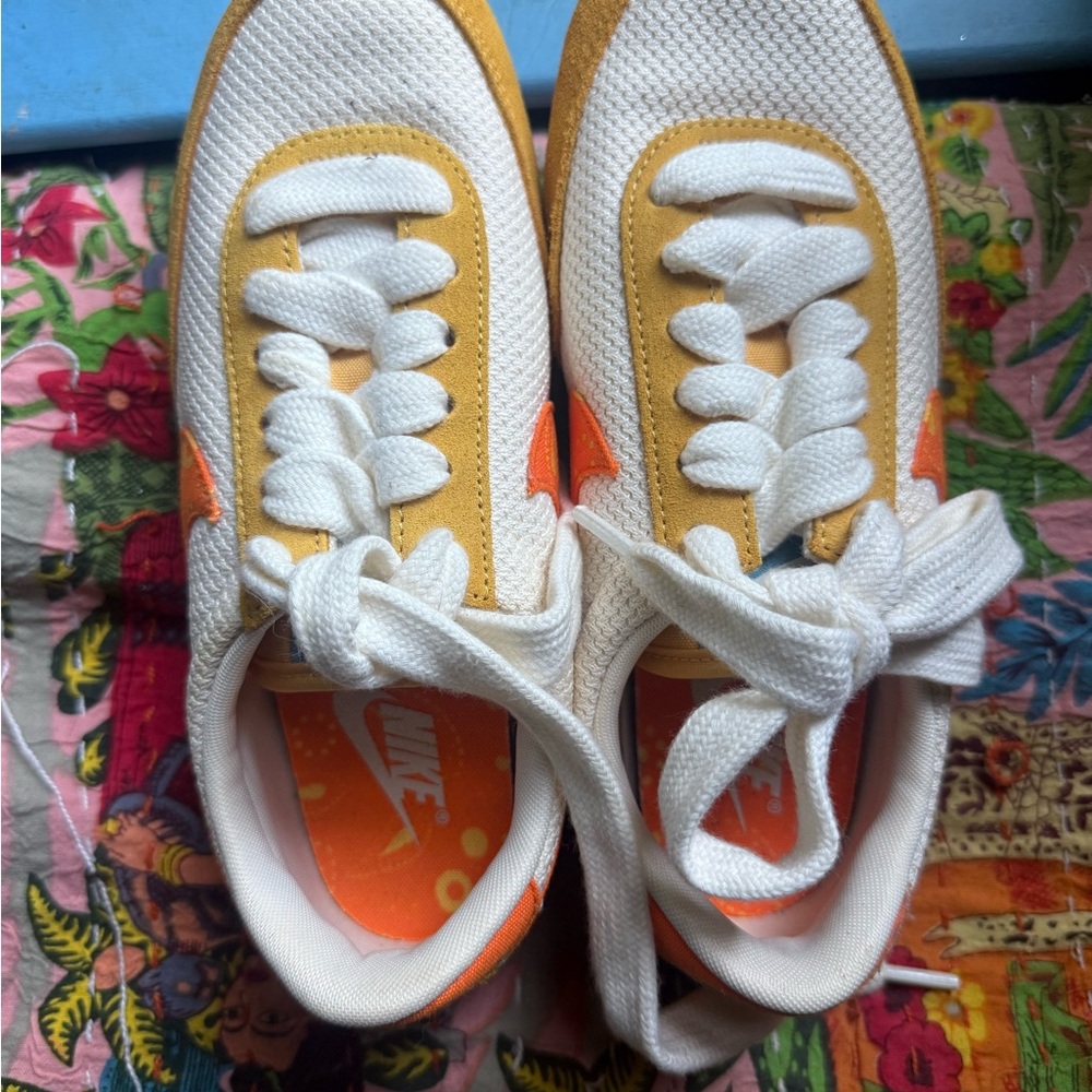 Nike White and Orange Sneakers